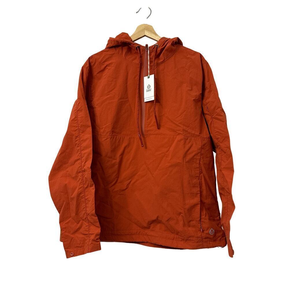 Tasc Mens Large Element Anorak Jacket Rust Color 1/2 Zip